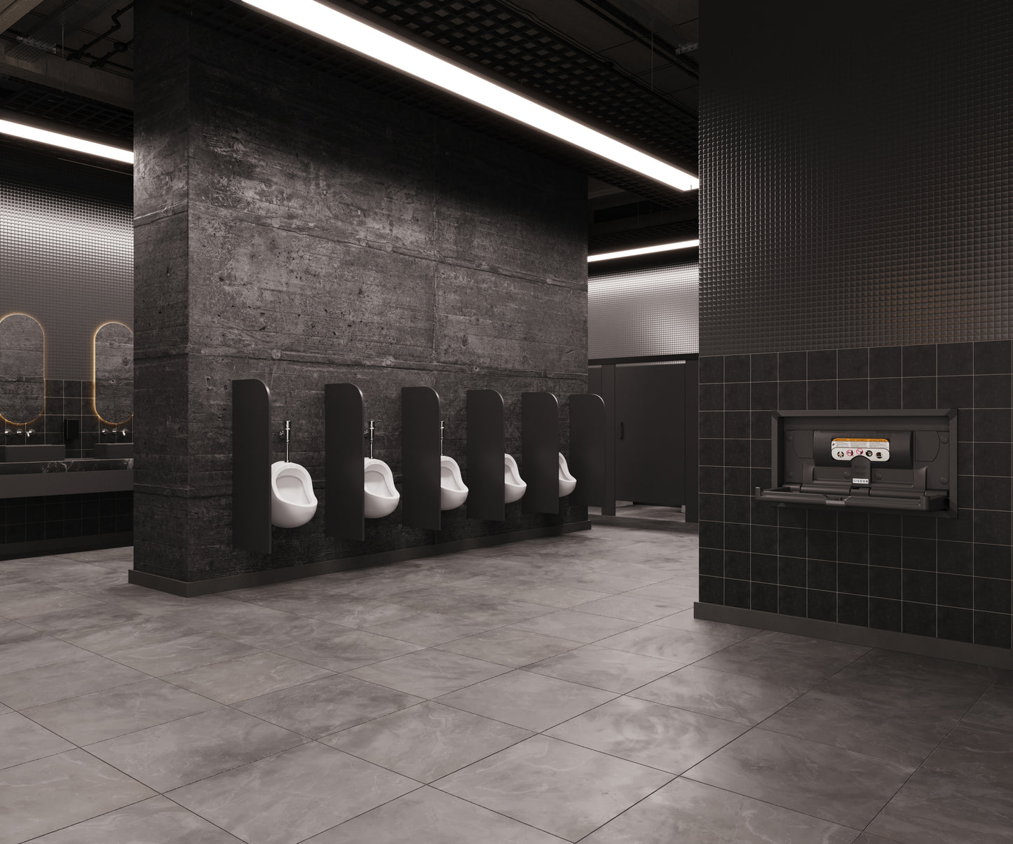 Origin Horizontal Baby Changing Station with Stainless Steel Recessed Frame