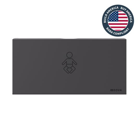 Aura Frameless Surface Mount - Matte Black Stainless Steel