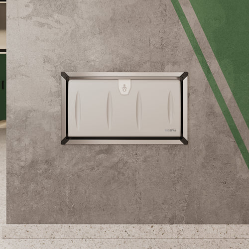 Sova Origin Baby Changing Station with Stainless Steel Recessed Flange-Lifestyle_Closed