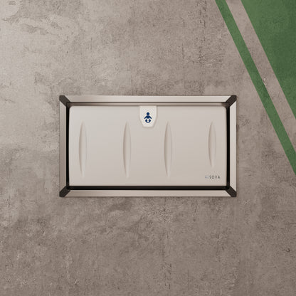 Origin Stainless steel horizontal baby changing station mounted on wall