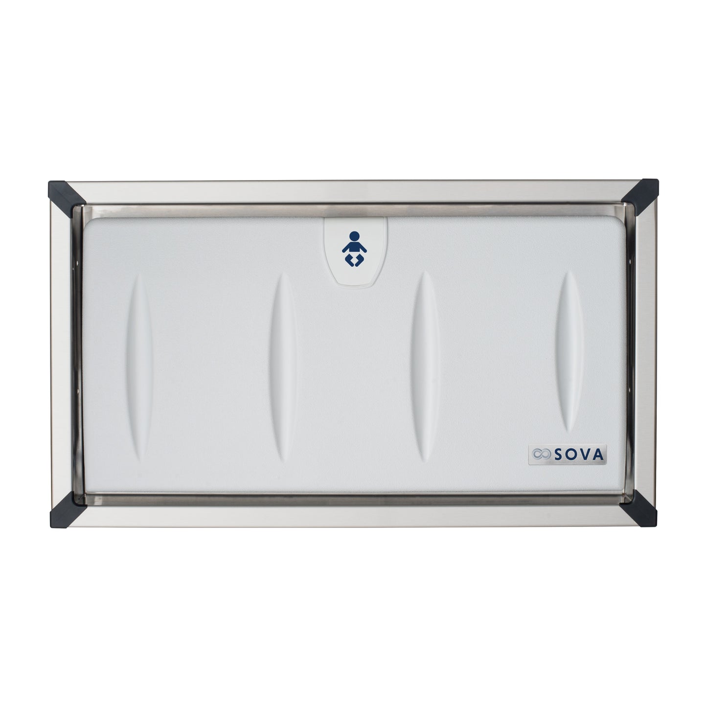 Stainless Steel Origin Horizontal Baby Changing Station on white background