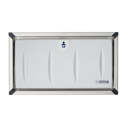 Stainless Steel Origin Horizontal Baby Changing Station on white background