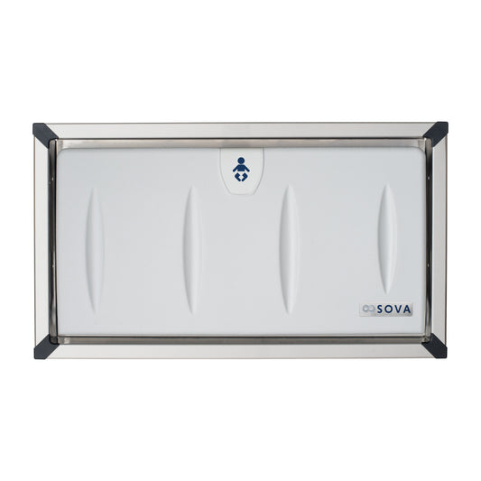 Stainless Steel Origin Horizontal Baby Changing Station on white background
