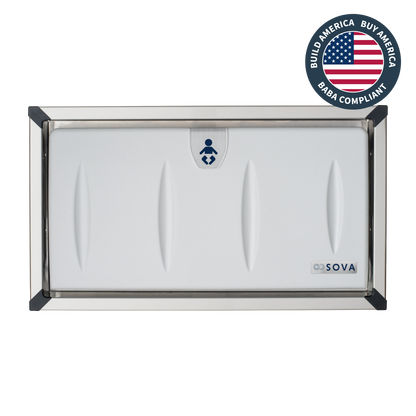 Origin Horizontal Baby Changing Station with Stainless Steel Recessed Frame