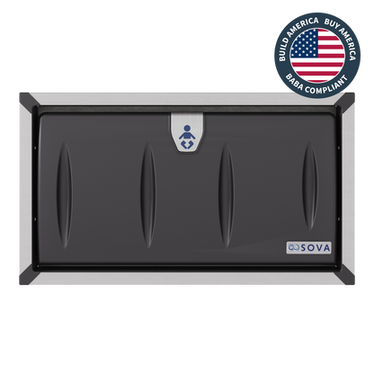 Origin Horizontal Baby Changing Station with Stainless Steel Recessed Frame