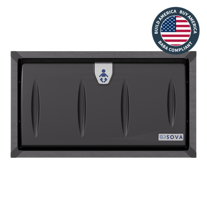 Origin Horizontal Baby Changing Station with Stainless Steel Recessed Frame