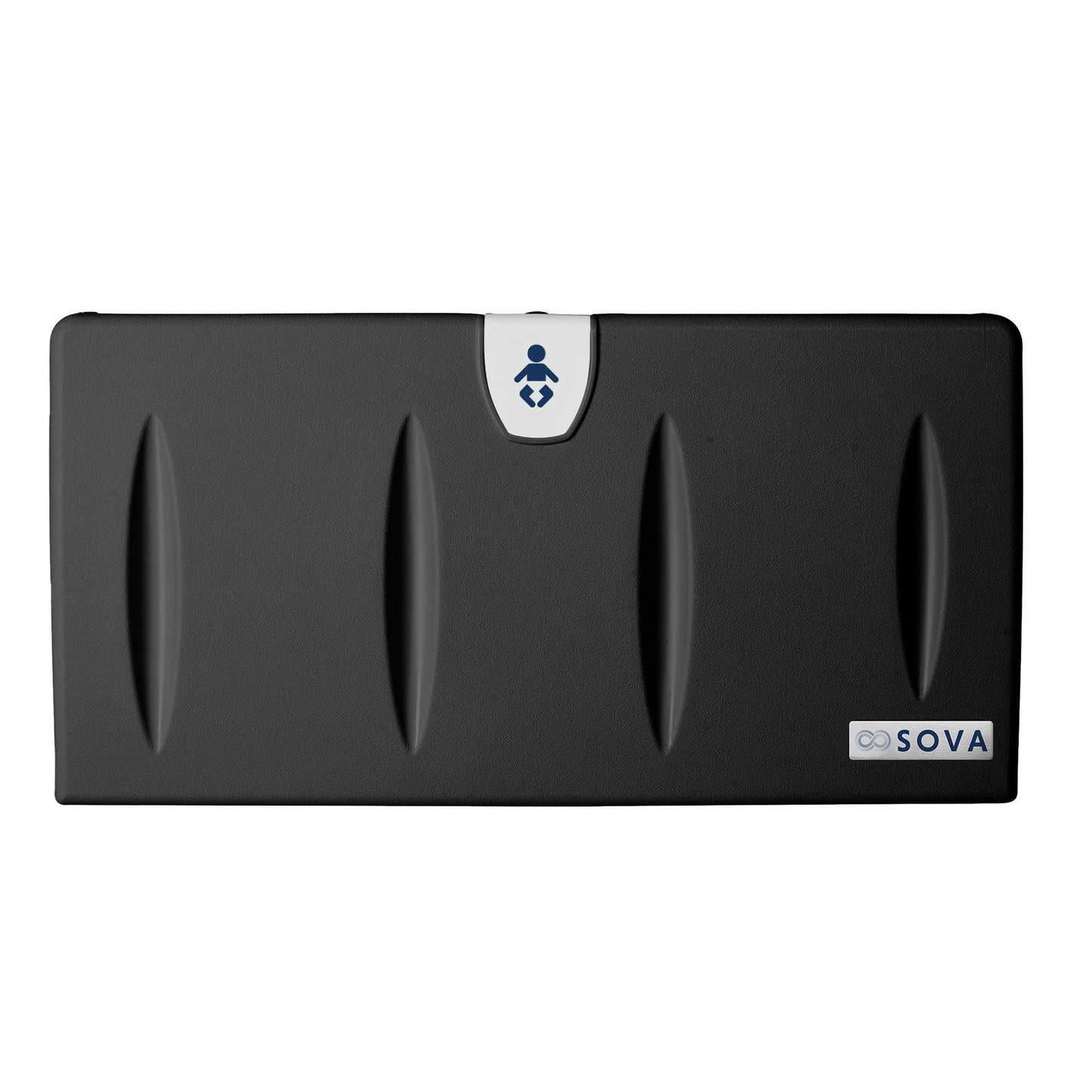 Black Origin Baby Changing Station horizontal on white background