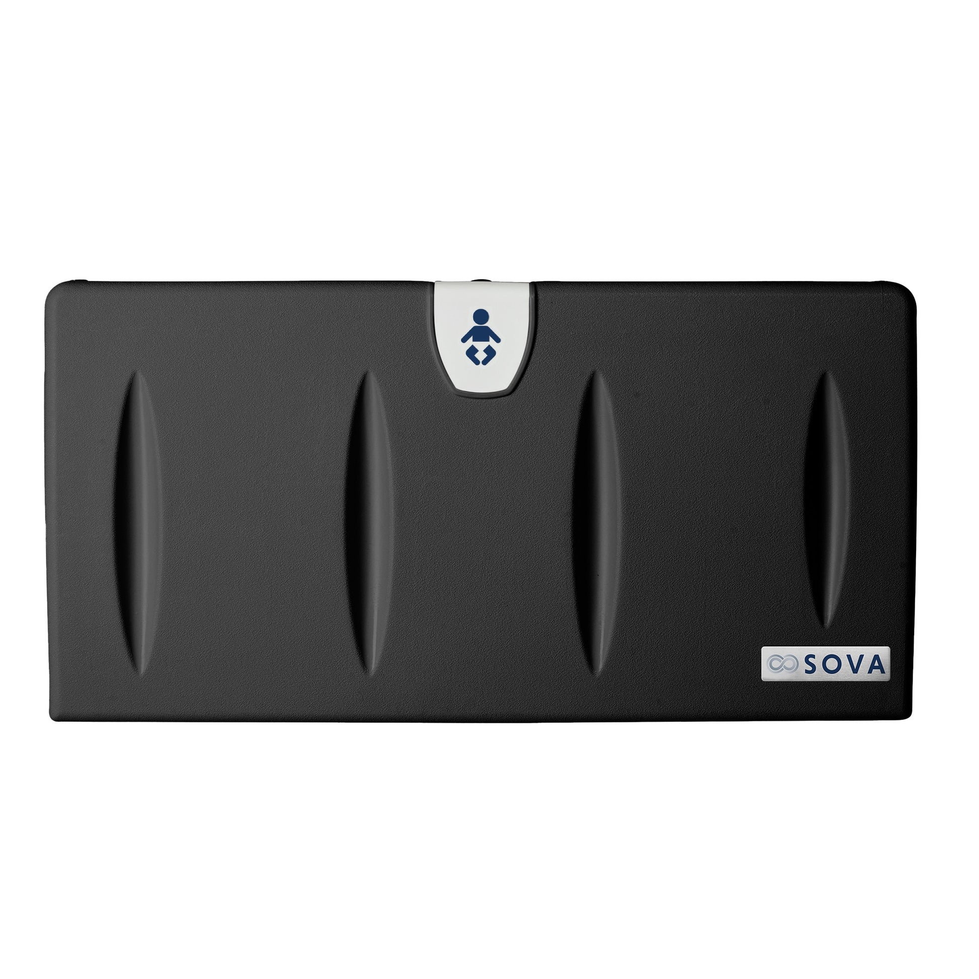 Black Origin Baby Changing Station horizontal on white background