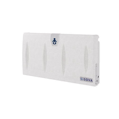 Origin Horizontal Baby Changing Station-White Granite Closed