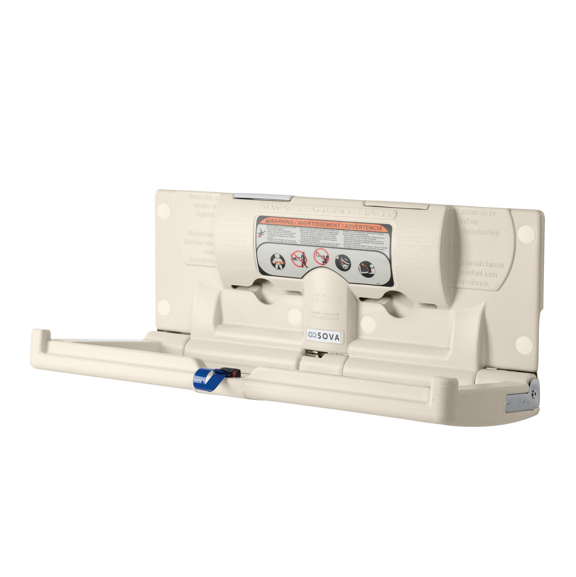 White Element Baby Changing Station open on white background