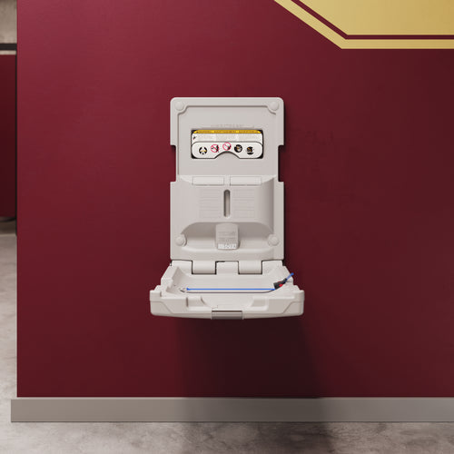 Sova Origin Vertical Baby Changing Station-Light Gray Lifestyle_Open