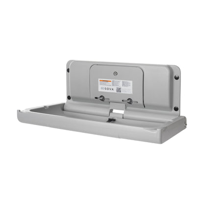 Grey Span Horizontal Baby Changing Station front open on white background