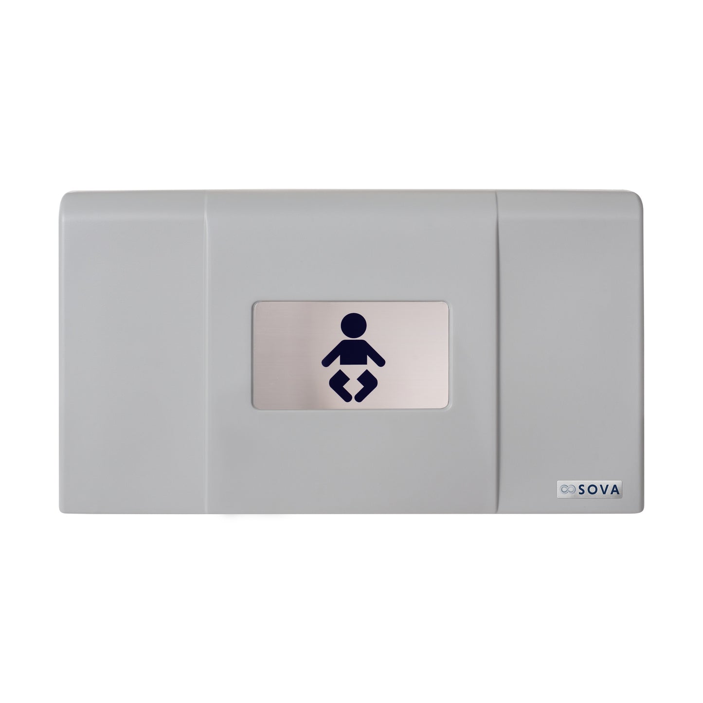 Grey Span Horizontal Baby Changing Station front closed on white background