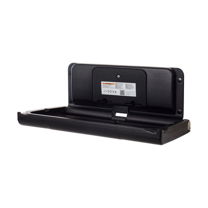Black Span Horizontal Baby Changing Station front open on white background