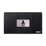 Black Span Horizontal Baby Changing Station front closed on white background