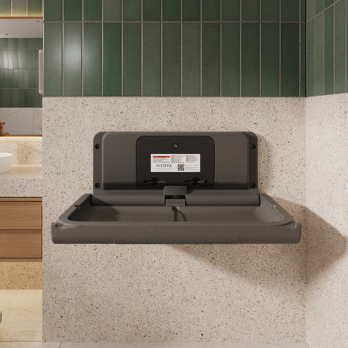 Sova Span Horizontal Baby Changing Station Dark Gray-Lifestyle_Closed