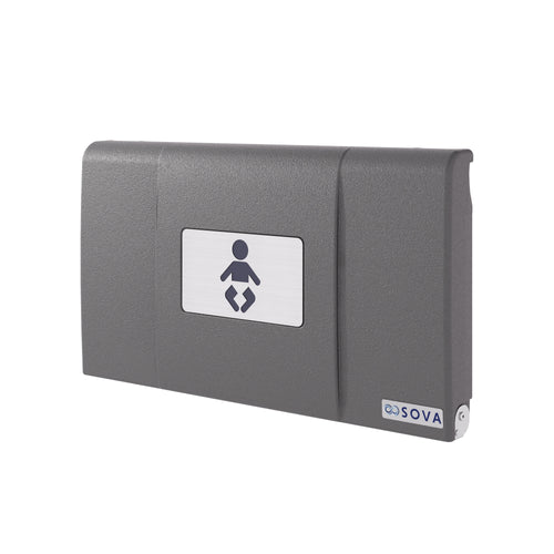 Sova Span Horizontal Baby Changing Station-Dark Gray Closed