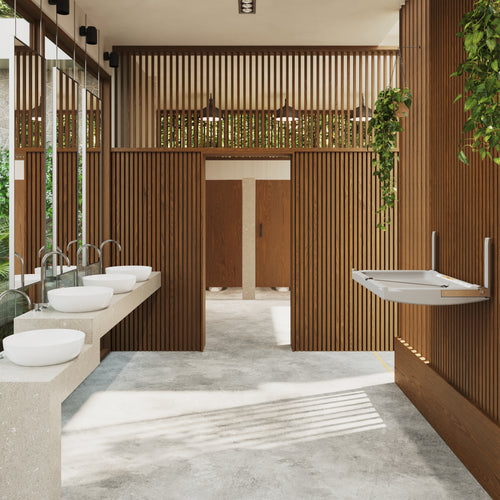 Sova Element Horizontal Changing Station-Lifestyle_Gray_Open