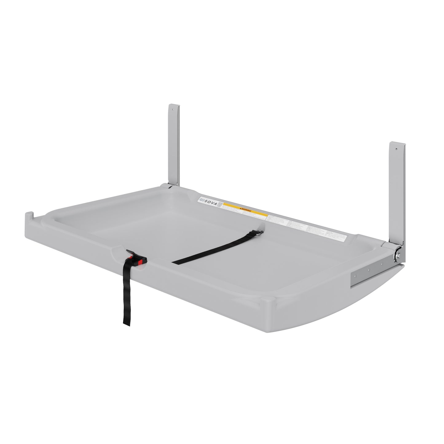 Grey Element Baby Changing Station open on white background