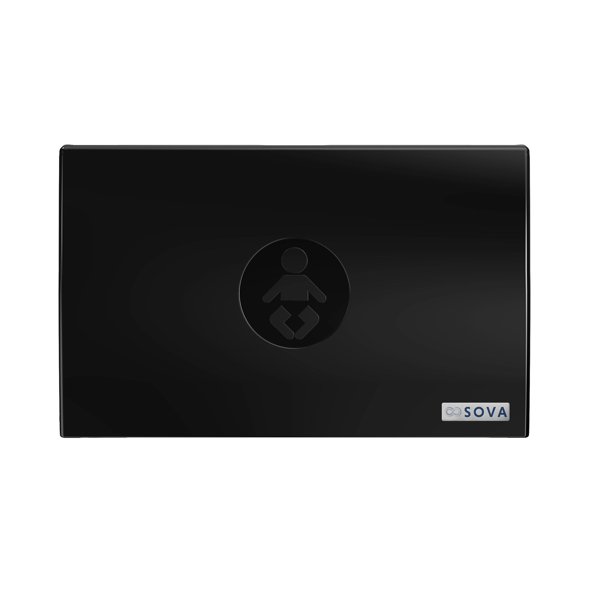Black Element Baby Changing Station closed on white background