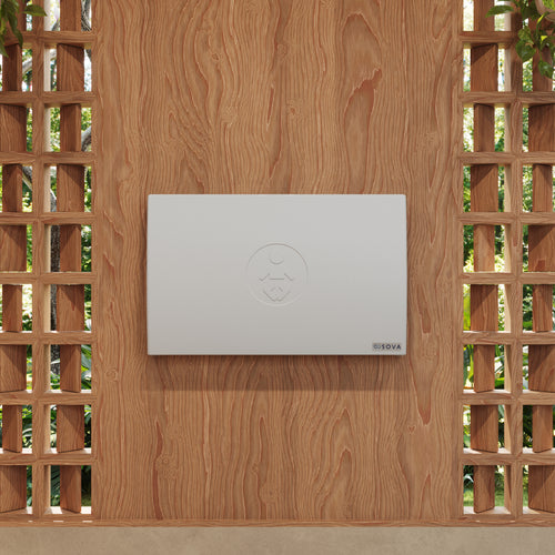 Sova Element Horizontal Changing Station-Lifestyle_White Granite_Closed