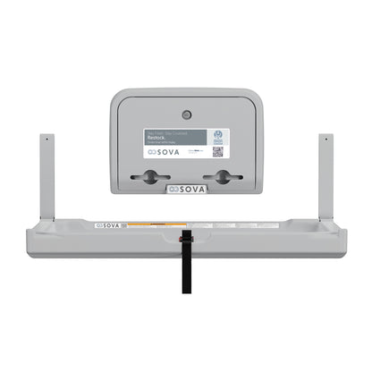 Gray Element Baby Changing Station open on white background