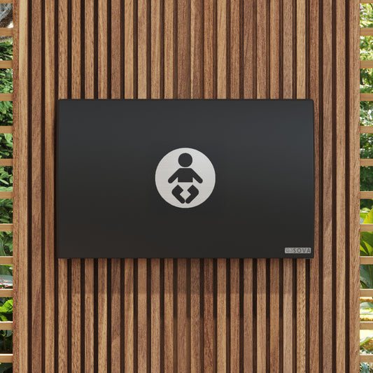 Element XB Horizontal Baby Changing Station with Stainless Steel Backsplash