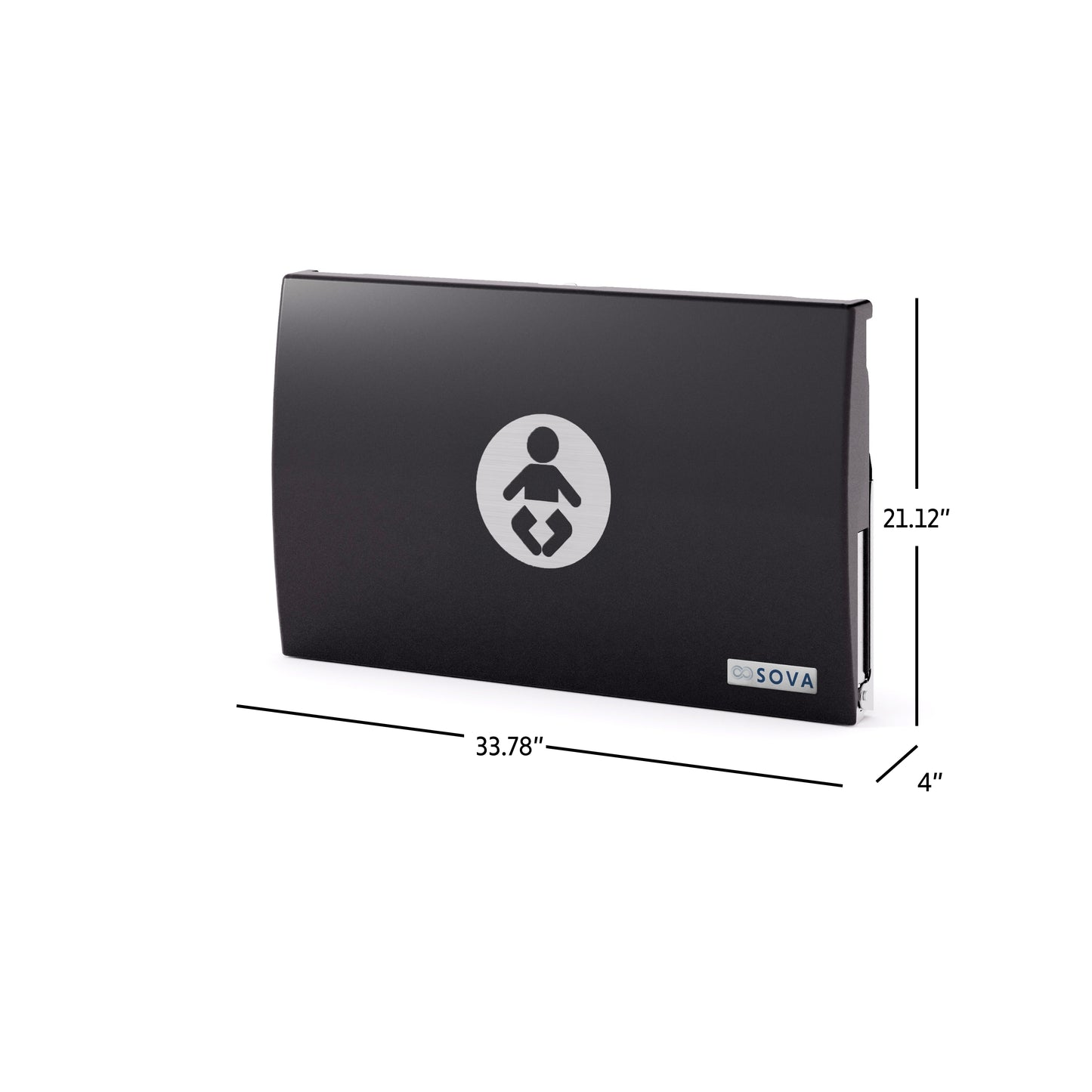Element LX Horizontal Baby Changing Station with Liner Dispenser and Backsplash