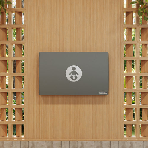 Element XB/LX Baby Changing Station-Dark Gray Lifestyle Closed