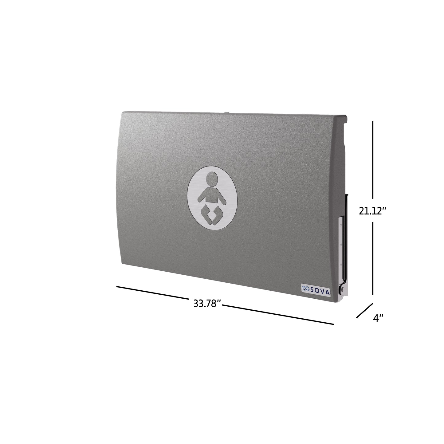 Element LX Horizontal Baby Changing Station with Liner Dispenser and Backsplash