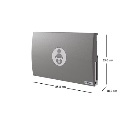 Element XB Horizontal Baby Changing Station with Stainless Steel Backsplash