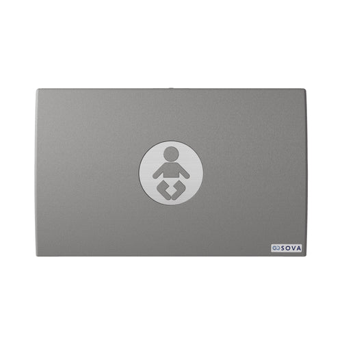 Element XB/LX Baby Changing Station-Dark Gray Closed