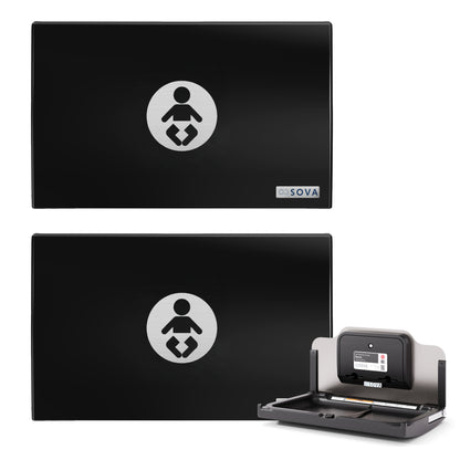 Element LX Horizontal Baby Changing Station with Liner Dispenser and Backsplash