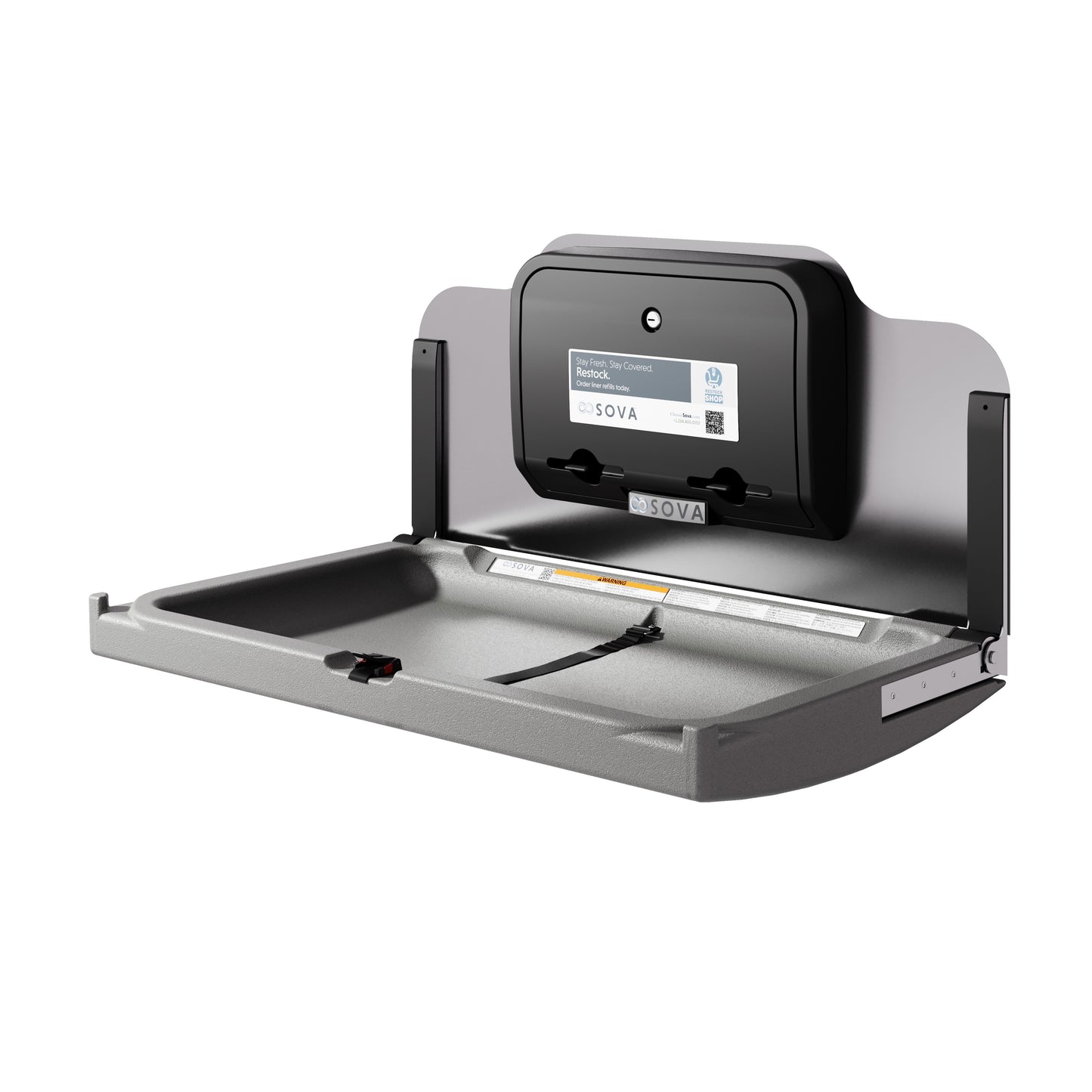 Element LX Horizontal Baby Changing Station with Liner Dispenser and Backsplash