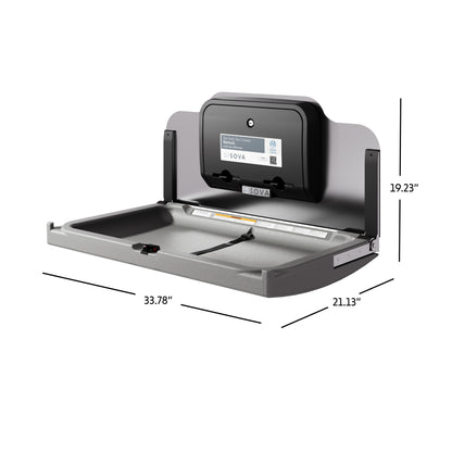 Element LX Horizontal Baby Changing Station with Liner Dispenser and Backsplash
