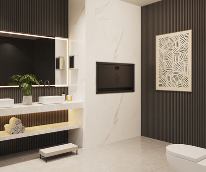 Vantage Matte Black Stainless Steel Horizontal Baby Changing Station