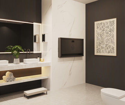 Vantage Matte Black Stainless Steel Horizontal Baby Changing Station