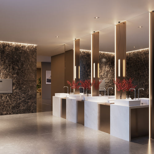 Sova Summit Stainless Steel Recessed Mount Baby Changing Station-Lifestyle-Restroom