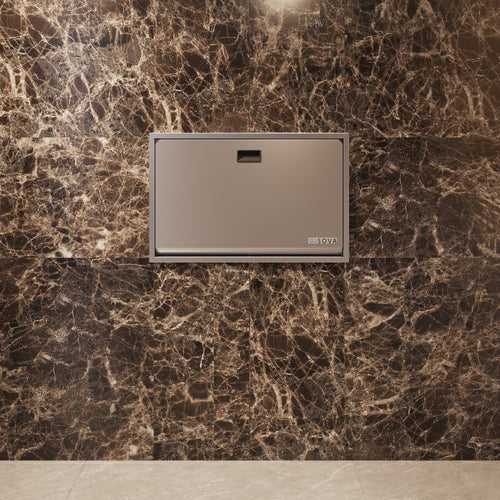 Sova Summit Stainless Steel Recessed Mount Baby Changing Station-Lifestyle-Closed