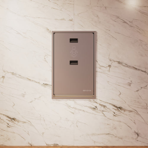 Sova Summit Stainless Steel Vertical Recessed Mount Baby Changing Station-Lifestyle-Closed