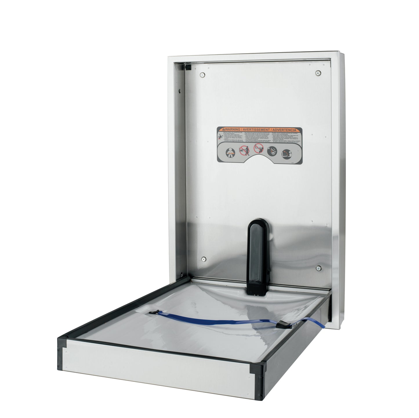 Summit Stainless Steel Vertical Baby Changing station product shot open