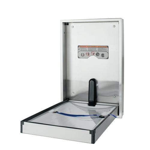 Sova Summit Vertical Stainless Steel Baby Changing Station - Open