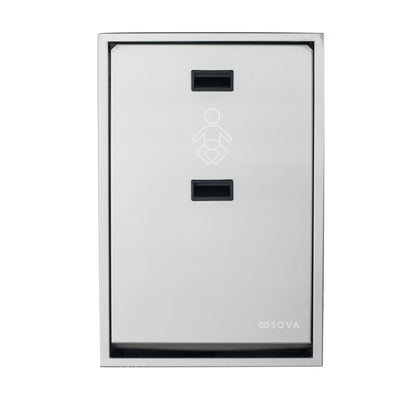 Stainless Steel Summit Vertical Baby Changing Station front on a white background