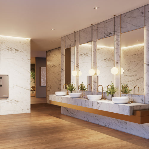 Sova Summit Stainless Steel Vertical Recessed Mount Baby Changing Station-Lifestyle-Restroom