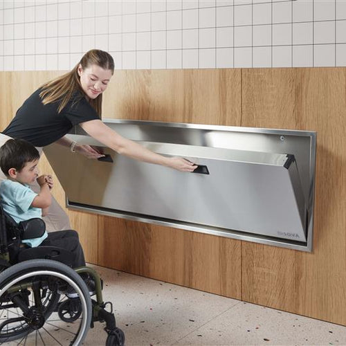 Sova Solace Stainless Steel Extended Length Changing Table-Lifestyle-Teacher