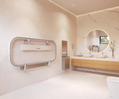 Attend Adult Changing Table closed in a modern setting