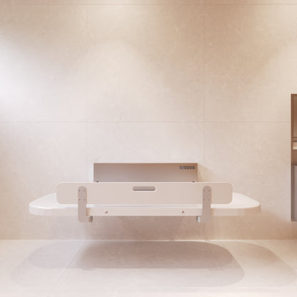Attend Adult Changing Table open wall-mounted in bathroom