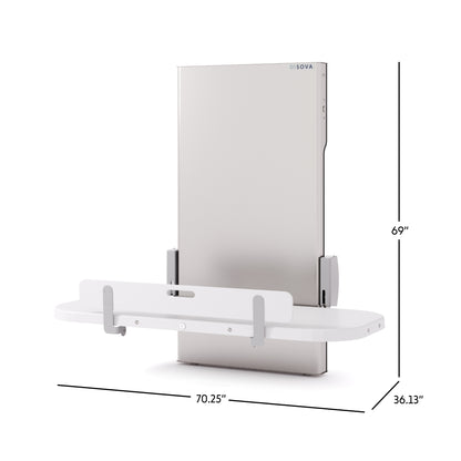 Ascent Universal Changing Station product dimensions open