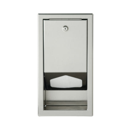 Stainless Steel Sova Liner dispenser on white background