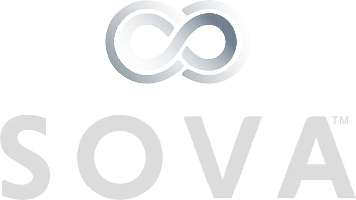 Sova Logo Vertical Reversed